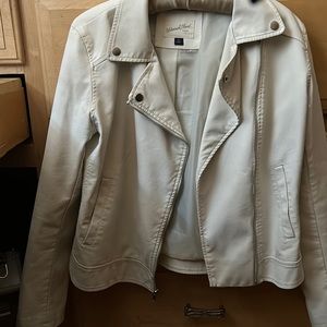 Women’s faux leather cream Moro jacket